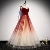 Fairytale Red Gradient Semi Formal Prom Dress
